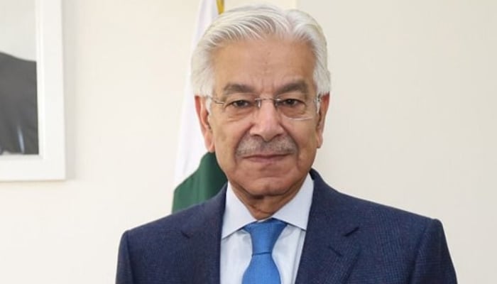 Federal Minister for Defence Khawaja Asif in the image uploaded on his Facebook account on April 2, 2024. —Facebook/ @khawajaAsifofficial