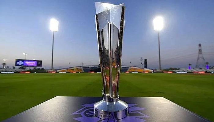This undated image shows the ICC Mens T20 World Cup 2024 trophy. — AFP/File