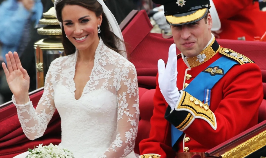 Prince William of Wales and Kate were married in Westminster Abbey