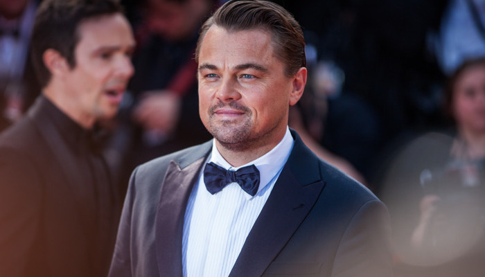 Leonardo DiCaprio was not joined by his girlfriend Vittoria Ceretti at the lavish party