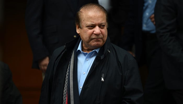 PML-N President Nawaz Sharif pictured in this undated photo taken during his self-imposed exile in London. — AFP/File