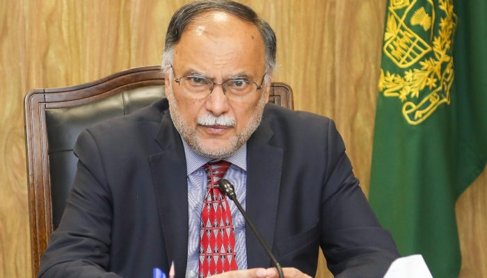 Minister for Planning, Development and Special Initiatives Ahsan Iqbal presiding a meeting in Islamabad on July 3, 2024. —Facebook/ @ahsaniqbal.pk