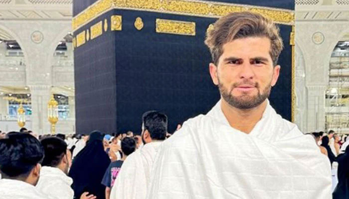 Pakistans pacer Shaheen Afridi poses for a picture inside Makkahs Grand Mosque in this image released on July 14, 2024. — Instagram/@ishaheenafridi10