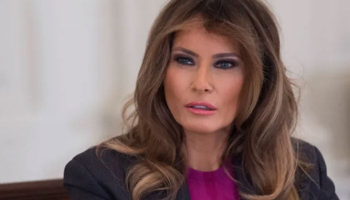 Former first lady Melania Trump is seen in this photo captured on March 20, 2018 when she held a roundtable discussion on cyber safety with technology leaders in the State Dining Room of the White House in Washington, DC. — AFP/File