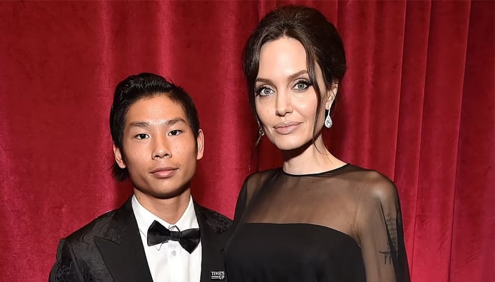 Angelina Jolie rocked an all-black outfit during her dinner date with son Pax