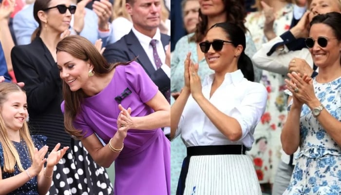 Pippa showed her support for Kate and Princess Charlotte at the men’s singles final