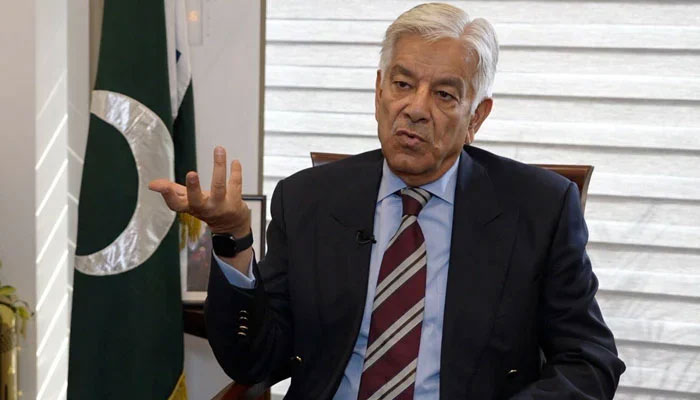 Defence Minister Khawaja Asif in an interview with BBC Urdu. — X/@FarhatJavedR