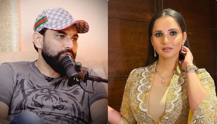 Mohammed Shami (left) and Sania Mirza. —Screengrab/YouTube/ @NewsBookofficial/ Instagram/ @mirzasaniar