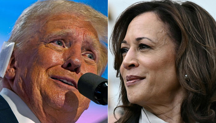 This combination of pictures shows former US President and 2024 Republican presidential candidate Donald Trump (left) and US Vice President Kamala Harris. — AFP/File