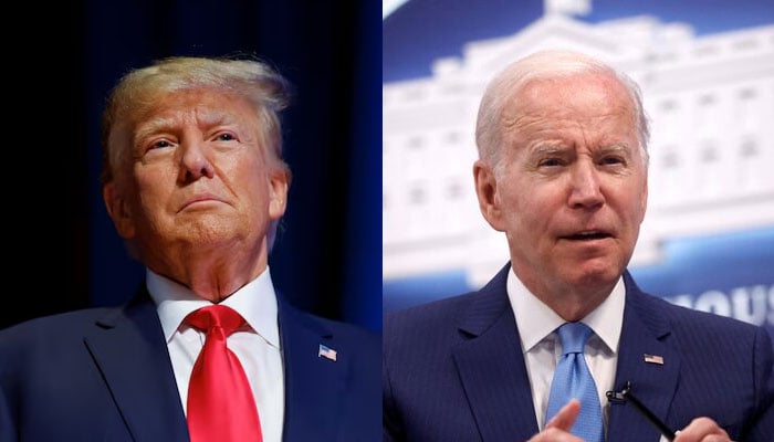 Former president of the US and Republican candidate Donald Trump (left) and President of the United States Joe Biden. — Reuters/File