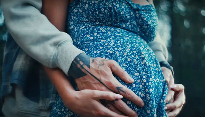 Megan Foxs possible baby bump stuns fans in new music video.