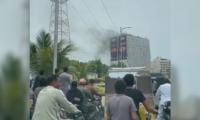 Part Of Sharea Faisal Closed Due To Building Fire