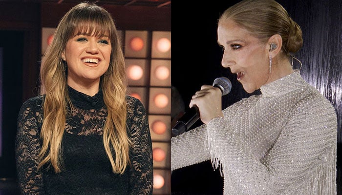 Kelly Clarkson gets emotional as Celen Dion takes the stage