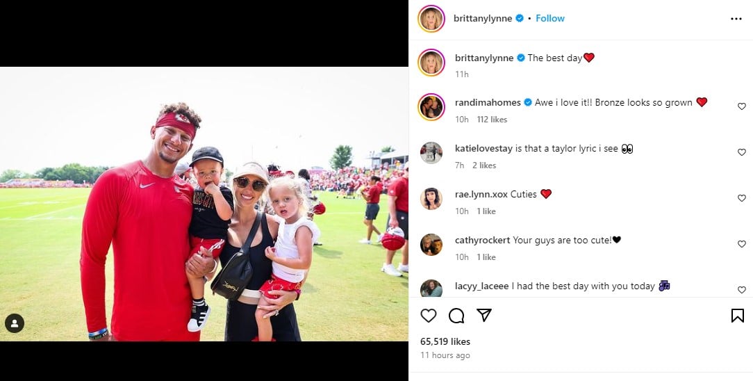 Brittany Mahomes takes kids on sweet visit to Patricks Chiefs training camp