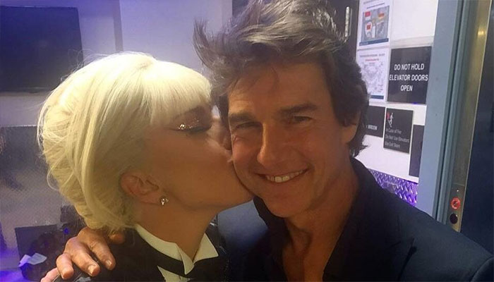 Lady Gaga and Tom Cruise at Paris Olympics Womens Gymnastics.