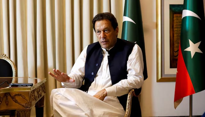 Former Pakistani prime minister Imran Khan speaks with Reuters during an interview, in Lahore, Pakistan March 17, 2023. — Reuters