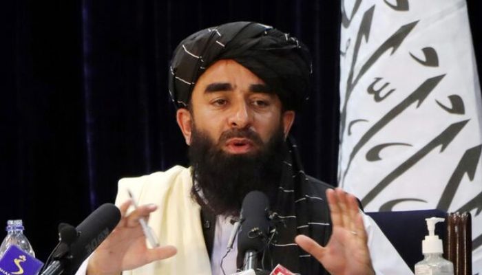 Taliban spokesman Zabihullah Mujahid speaks during a news conference in Kabul, Afghanistan August 17, 2021. — Reuters