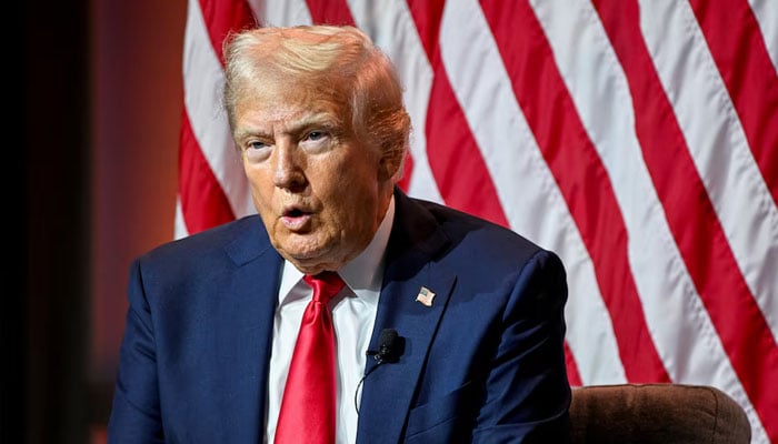 Republican presidential nominee and former US President Donald Trump speaks on a panel of the National Association of Black Journalists (NABJ) convention in Chicago, Illinois, US July 31, 2024. — Reuters