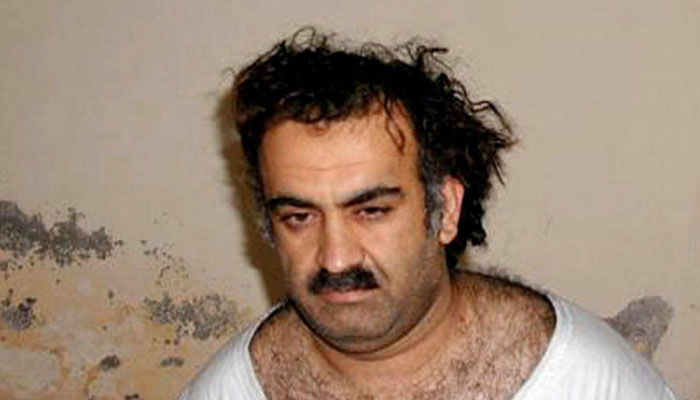 This photo obtained on March 1, 2003 shows Khalid Sheikh Mohammed shortly after his arrest. — AFP