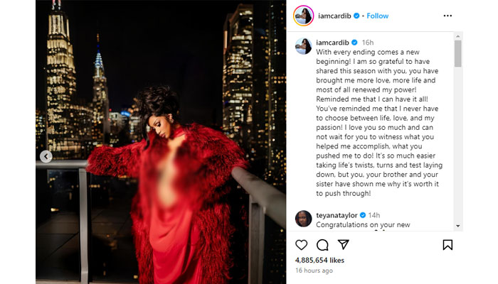 Cardi Bs latest announcement fuels speculations about relationship with Offset