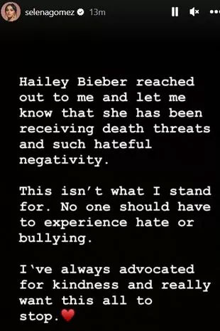 Hailey Bieber seeks Selena Gomez’s support after getting ‘death threats’