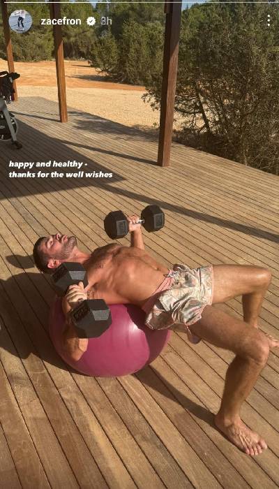 Zac Efron shares health update after hospitalisation over pool accident