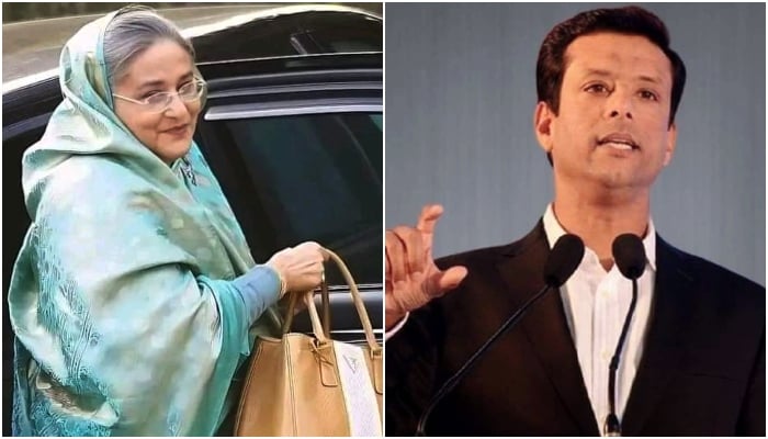 Former Bangladesh PM Sheikh Hasina (left) and her son Sajeeb Wazed Joy in these undated photos. — Facebook/@sajeeb.a.wazed