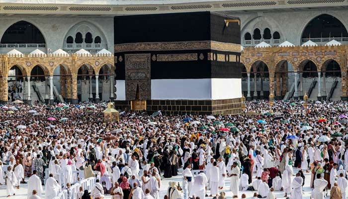 Muslim worshippers gather around the Kaaba at the Grand Mosque in Saudi Arabias holy city of Makkah on June 4, 2024 as pilgrims arrive ahead of the annual Hajj pilgrimage. — AFP