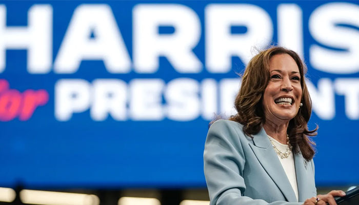 Vice President and Democratic presidential nominee Kamala Harris speaks at a campaign rally in Atlanta, Georgia, US on July 30, 2024. — AFP