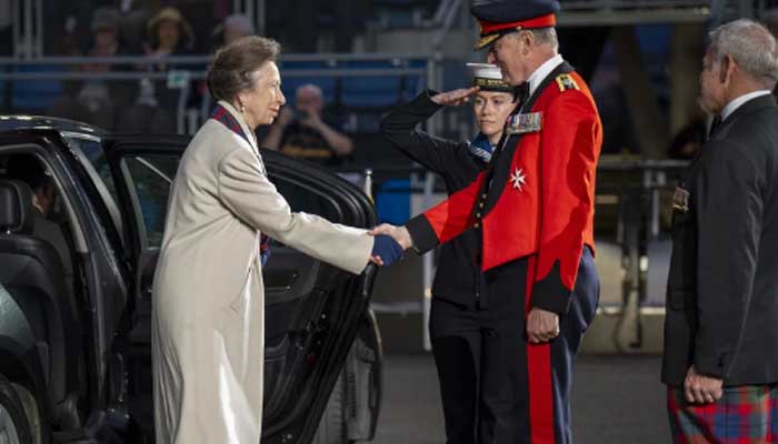 Princess Anne arrives in in Scotland