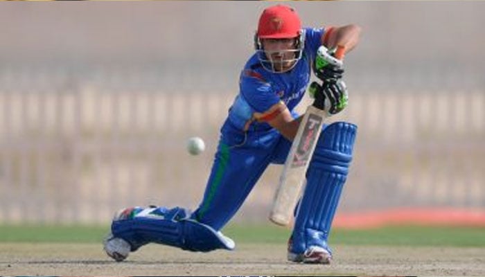 Afghan batter Ihsanullah Janat playing a cover drive.— X/@ACBofficials