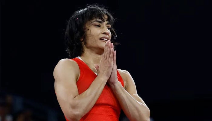 Indian professional wrestler Vinesh Phogat at Womens Freestyle 50kg Semifinal for Olympics at the Champ-de-Mars Arena in Paris, France on August 6, 2024. — Reuters