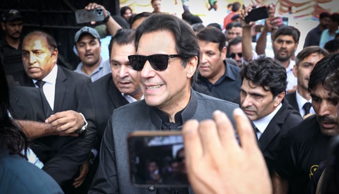 Former prime minister Imran Khan appears at the Islamabad High Court in Islamabad on September 22, 2022. –APP