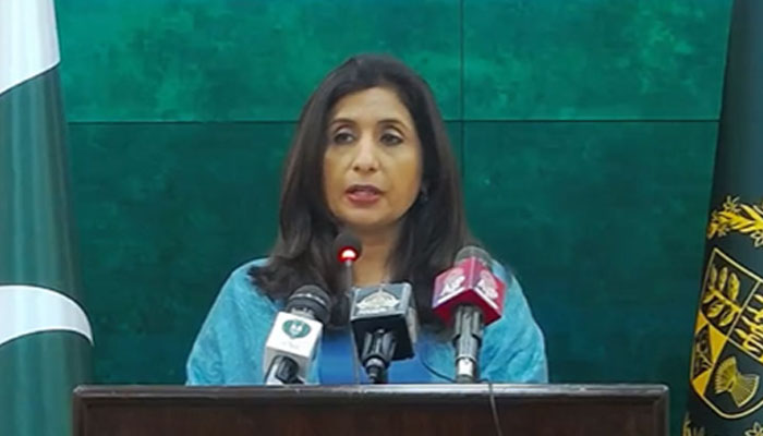 Foreign Office spokesperson Mumtaz Zahra Baloch speaks at a press briefing. — APP/File