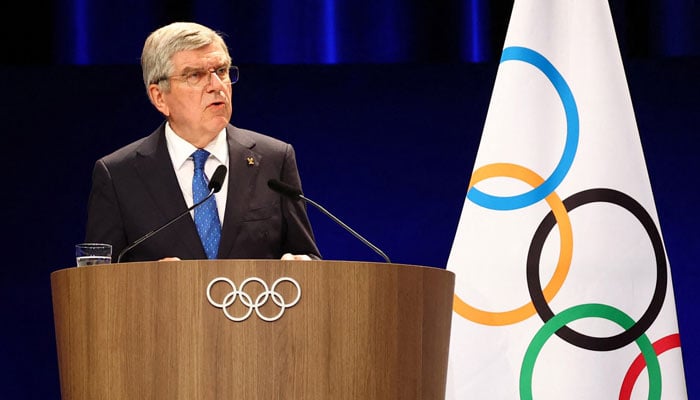 International Olympic Committee (IOC) President Thomas Bach during the IOC Session on August 10, 2024. —Reuters