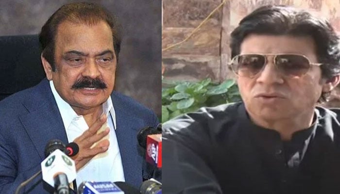 Prime Ministers Adviser on Political and Public Affairs Rana Sanaullah (left) and senator and former federal minister Faisal Vawda. — APP/File and YouTube/Geo News Live