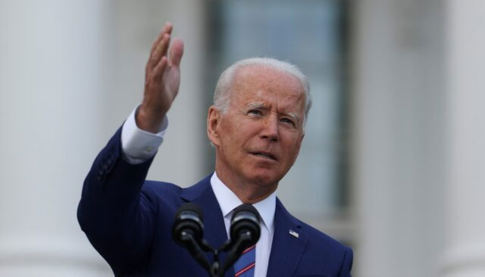 US President Joe Biden at the White House during a celebration of Independence Day in Washington DC, US on July 4, 2021. — Reuters