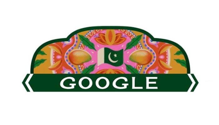 A screenshot of Google Doodle to mark Pakistans 77th Independence Day. — Screengrab/Google