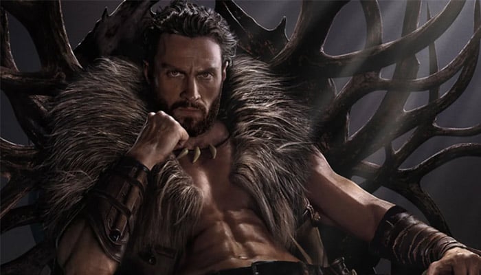 Kraven the Hunter action packed trailer features savage Aaron Taylor-Johnson