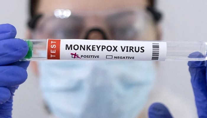 Test tubes labelled Monkeypox virus positive are seen in this illustration taken May 23, 2022. — Reuters