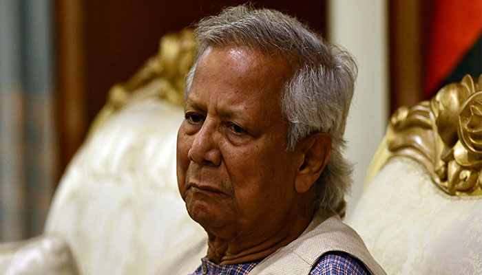 Bangladeshs head Muhammad Yunus meets relatives of people who went missing during the tenure of ousted Prime Minister Sheikh Hasina, in Dhaka on August 13, 2024. — AFP