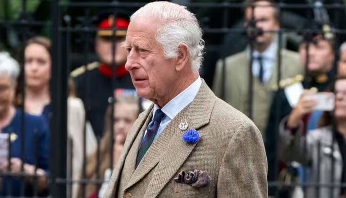 King Charles conducts inspection of Scotland’s 5th Battalion at Balmoral Gates.