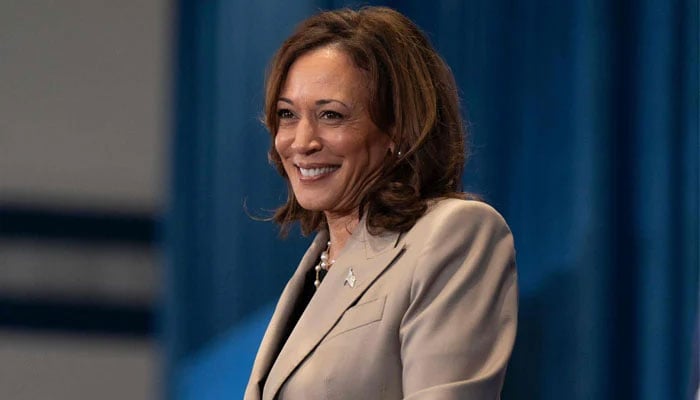 US Vice President Kamala Harris speaks during a campaign event at Westover High School in Fayetteville, North Carolina, on July 18, 2024. — AFP