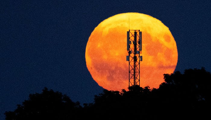 A supermoon, which occurs when a full moon coincides with the time of year when the Moon is closest to the Earth, is pictured from Kongekajen in Copenhagen, Denmark, August 19, 2024. — Reuters