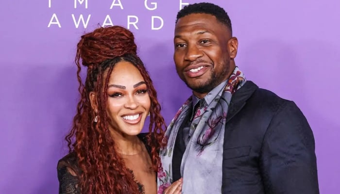 Jonathan Majors supports girlfriend Meagan Good at new movie premiere