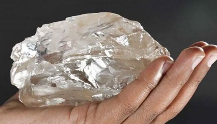 The massive 2,492 carats diamond. — AFP