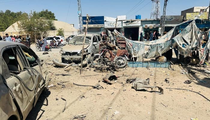 The picture shows site of blast in Quettas Pishin on August 24, 2024. — Provided by the reporter