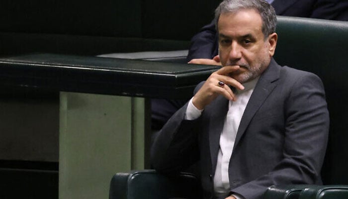 Irans Foreign Minister Abbas Araqchi attends a parliament session in the capital Tehran, on August 17, 2024, as Irans president defends his cabinet selection. — AFP