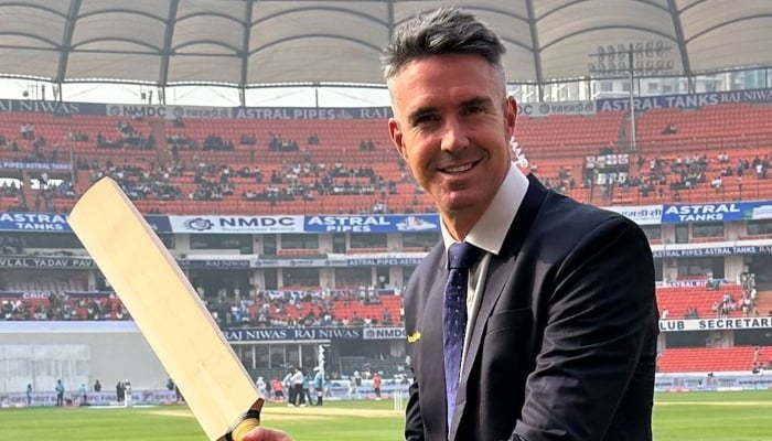 Former England captain Kevin Pietersen at a cricket stadium in Hyderabad, India, on January 25, 2024. — Instagram/@kevinpietersen