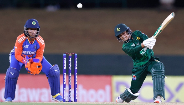 A Pakistani batter is playing a shot against India during Women’s Asia Cup 2024 in Sri Lanka on July 19, 2024. —Facebook/ @PakistanCricketBoard